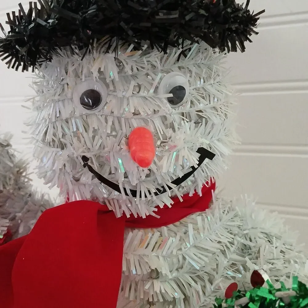 Vintage Tinsel Snowman 12
